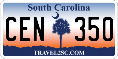SC license plate CEN350
