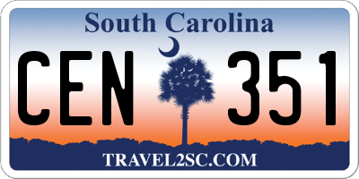 SC license plate CEN351