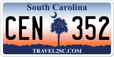 SC license plate CEN352
