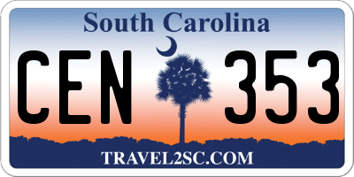 SC license plate CEN353