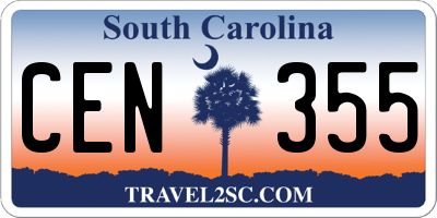 SC license plate CEN355