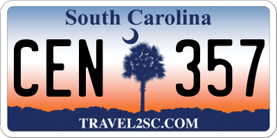 SC license plate CEN357