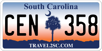 SC license plate CEN358