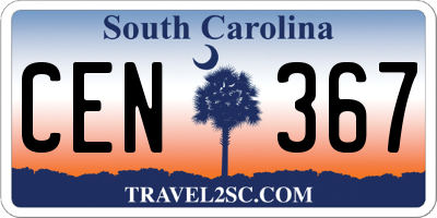 SC license plate CEN367