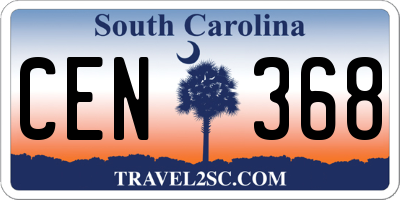 SC license plate CEN368