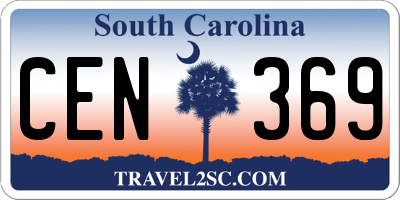 SC license plate CEN369