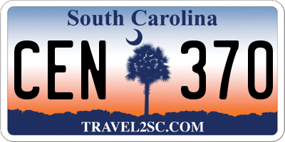 SC license plate CEN370