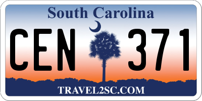 SC license plate CEN371