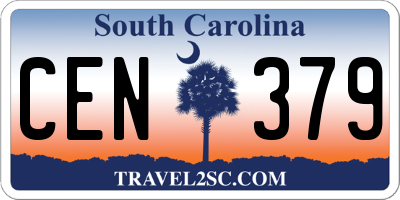 SC license plate CEN379
