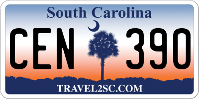SC license plate CEN390