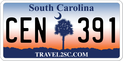 SC license plate CEN391