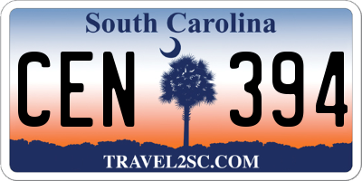 SC license plate CEN394