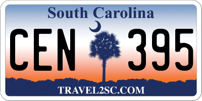 SC license plate CEN395