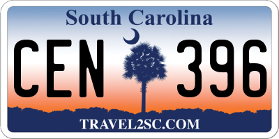 SC license plate CEN396
