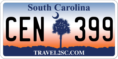 SC license plate CEN399