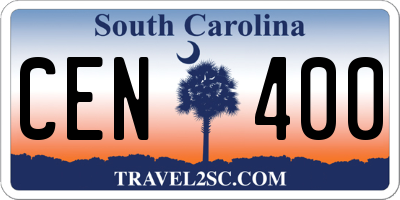 SC license plate CEN400