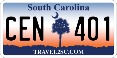 SC license plate CEN401