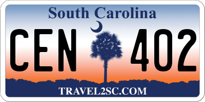 SC license plate CEN402