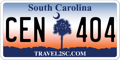 SC license plate CEN404