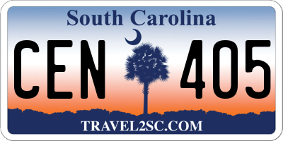 SC license plate CEN405