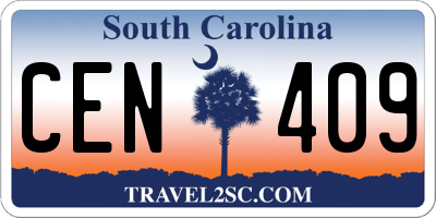 SC license plate CEN409