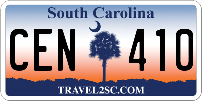 SC license plate CEN410