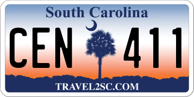 SC license plate CEN411