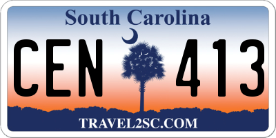 SC license plate CEN413