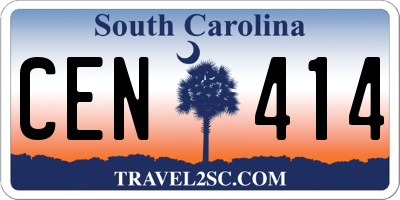 SC license plate CEN414