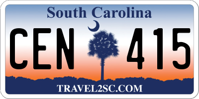SC license plate CEN415