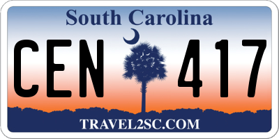 SC license plate CEN417