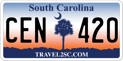 SC license plate CEN420