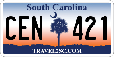 SC license plate CEN421