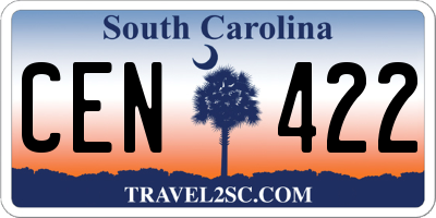 SC license plate CEN422