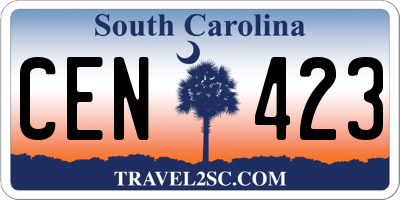 SC license plate CEN423