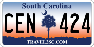 SC license plate CEN424