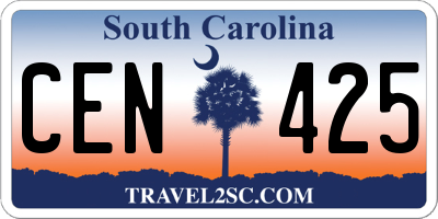 SC license plate CEN425