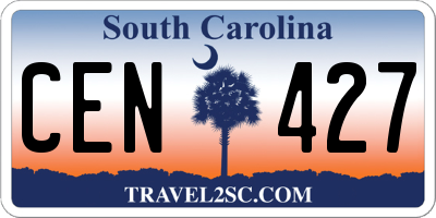 SC license plate CEN427
