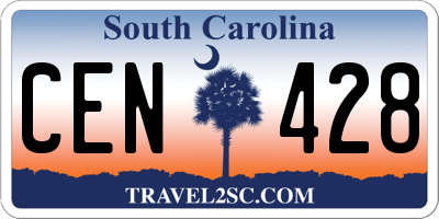 SC license plate CEN428