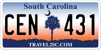 SC license plate CEN431