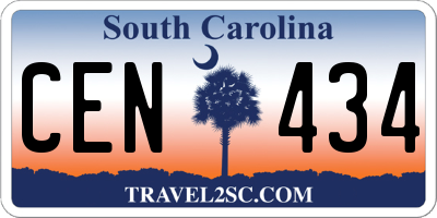 SC license plate CEN434