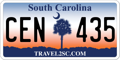 SC license plate CEN435