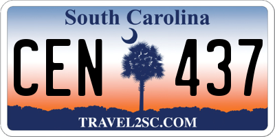 SC license plate CEN437