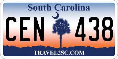 SC license plate CEN438