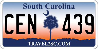 SC license plate CEN439
