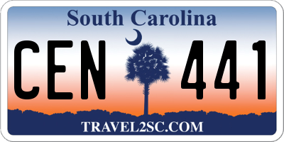 SC license plate CEN441