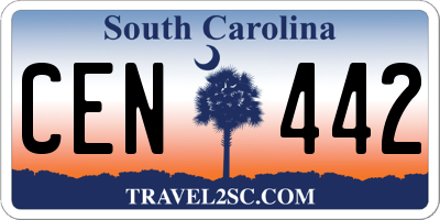 SC license plate CEN442