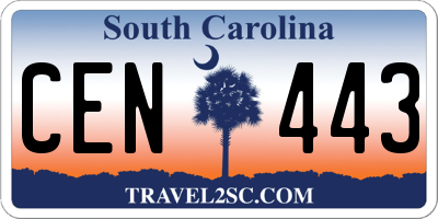 SC license plate CEN443