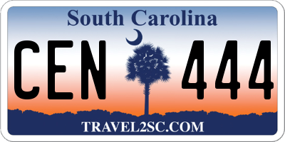 SC license plate CEN444