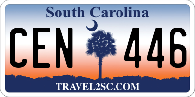 SC license plate CEN446